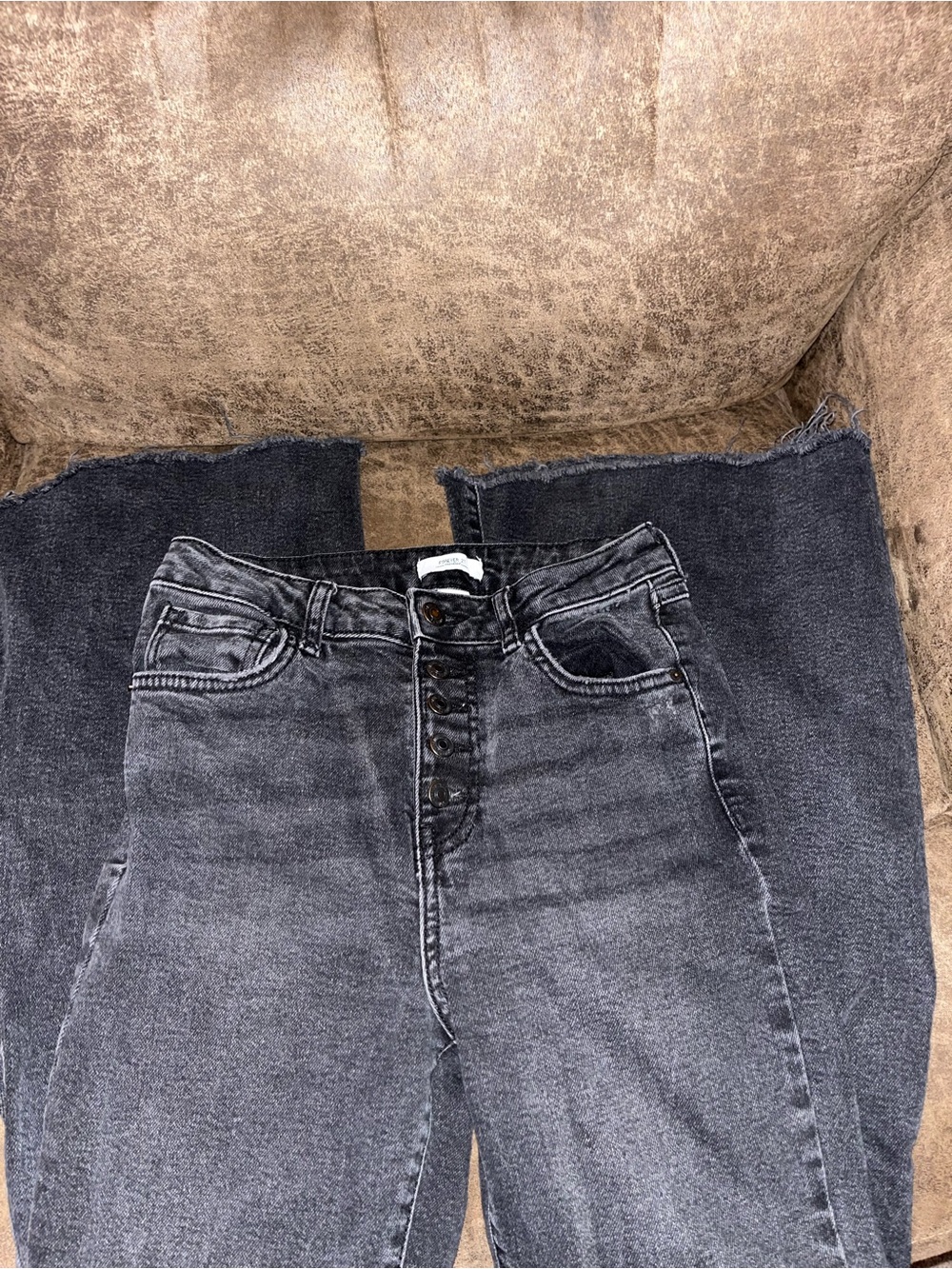 Forever 21 Women’s High-Rise Flare Jeans in Washed Black